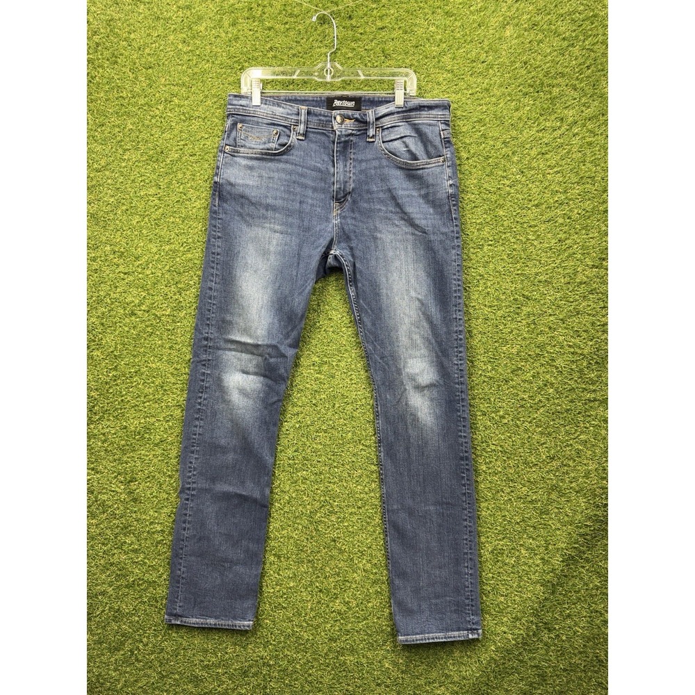 Revtown Sharp Jeans Mens 34x34 Blue Slim Straight Fit Stretch Indigo Denim